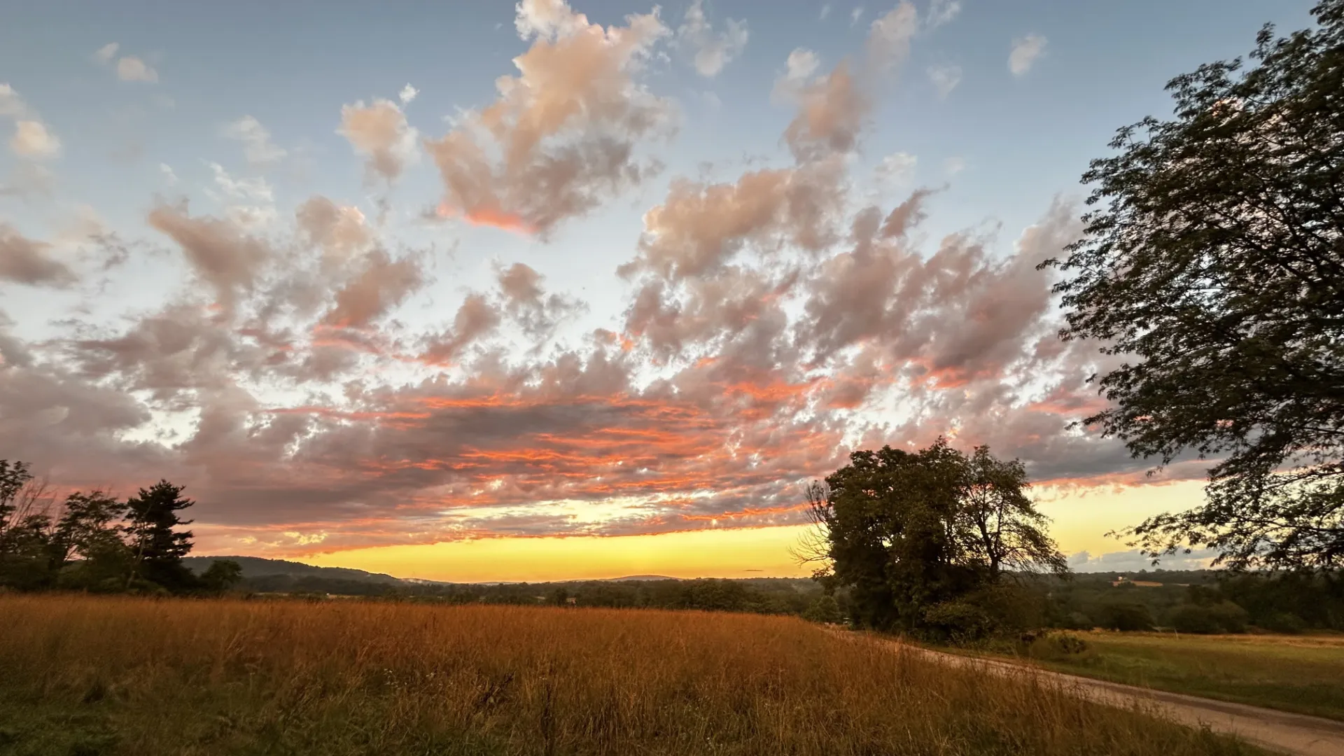 Sunset over Camphill Village Kimberton Hills